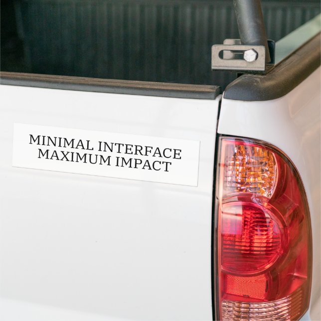Mobile Statement | Minimal Interface Vinyl Bumper Sticker (On Truck)