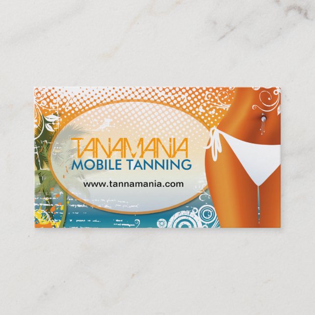 Mobile Tanning Salon Business Card (Front)