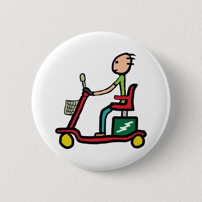 Mobility Scooter 6 Cm Round Badge (Front)