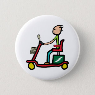 Mobility Scooter 6 Cm Round Badge