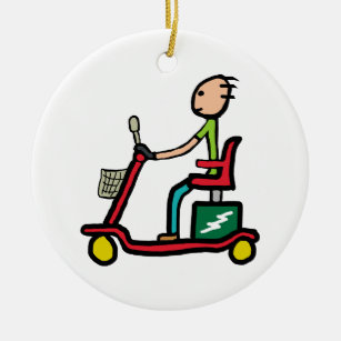 Mobility Scooter Ceramic Tree Decoration