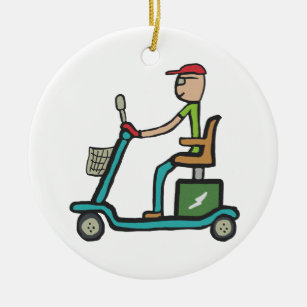 Mobility Scooter Ceramic Tree Decoration