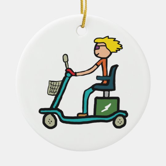 Mobility Scooter Christmas Ornament Zazzle.co.uk