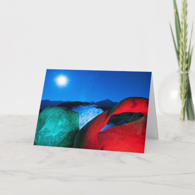 Mobius Arch & Rocks | Alabama Hills, California Card (Front)