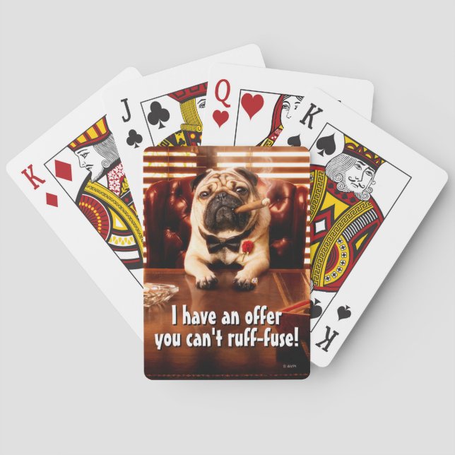 Mobster Dog Playing Cards (Back)