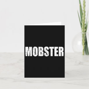 Mobster Halloween Costume Funny Cute Distressed  Card