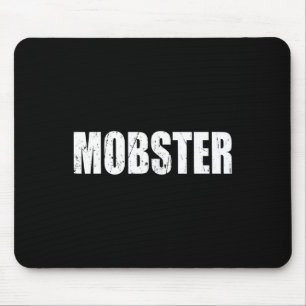 Mobster Halloween Costume Funny Cute Distressed Mouse Mat