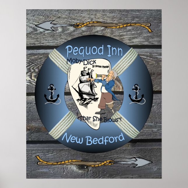 Moby Dick ~ Captain Ahab ~ Pequod Inn Pub Sign ~ (Front)