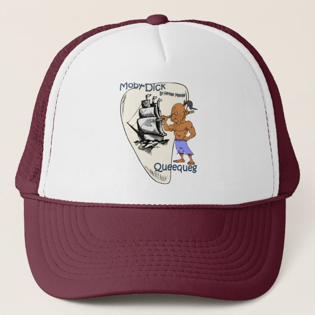 "Moby-Dick" ~ Queequeg “Chief Harpooner” Trucker Hat (Front)