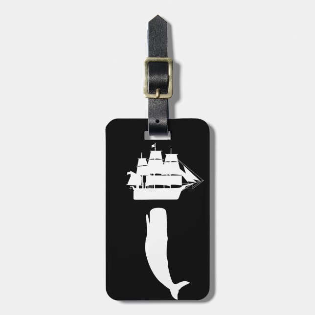 Moby Dick Rising Luggage Tag (Front Vertical)