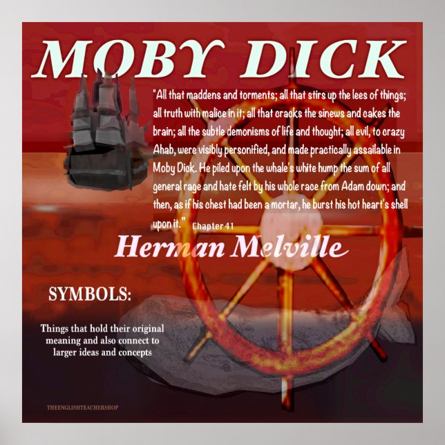 Moby Dick Symbols Poster (Front)