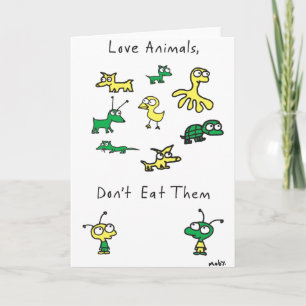 Moby's Love Animals, Don't Eat Them Card