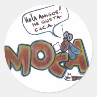 Moca Caca Classic Round Sticker
