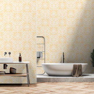 Moccasin Damask Colour Peel & Stick Removable Viny Wallpaper