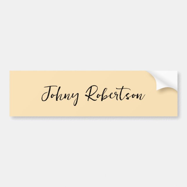 Moccasin Peachy Yellow Plain Elegant Professional Bumper Sticker (Front)