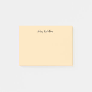 Moccasin Peachy Yellow Plain Elegant Professional Post-it Notes