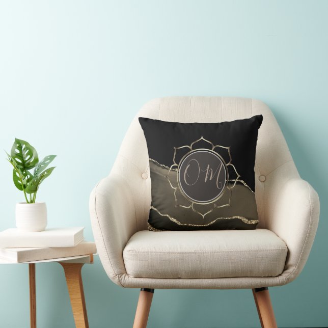 Mocha Agate Glittery OM  Cushion (Chair)