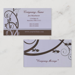 Mocha and Lilac Vine Business Card