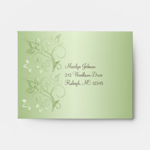 Mocha and Mint Envelope for Reply Card