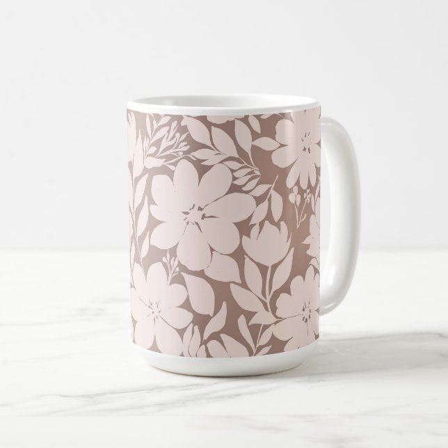 Mocha Blossom Elegance Coffee Mug (Front Right)