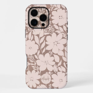 Mocha Blossom Elegance iPhone 16 Pro Max Case