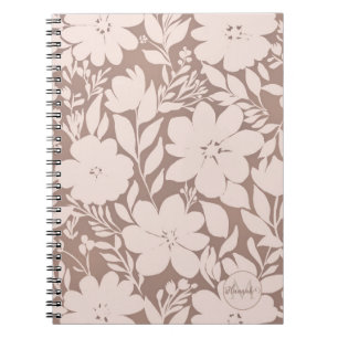 Mocha Blossom Elegance Notebook