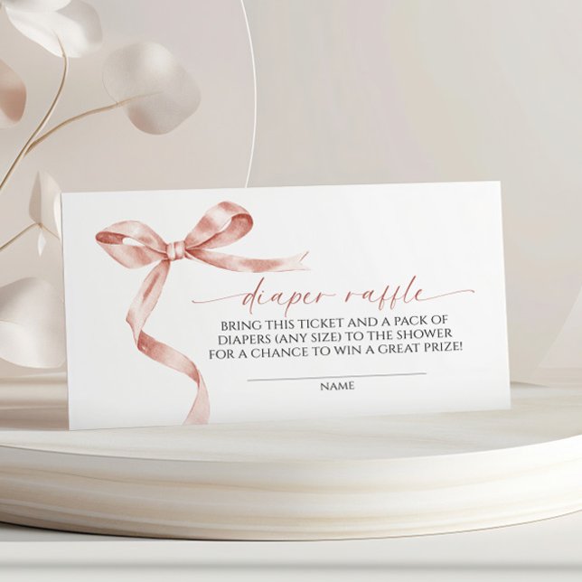 Mocha Bow Diaper Raffle  Enclosure Card (Creator Uploaded)