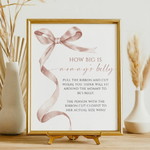 Mocha Bow How Big is Mummy's Belly Shower Game Poster