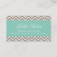 Mocha Brown and Aqua Modern Chevron Stripes