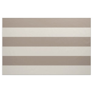 Mocha Brown and Beige Wide Stripes Large Scale Fabric