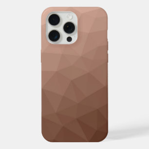 Mocha Brown geometric mesh modern pattern iPhone 15 Pro Max Case