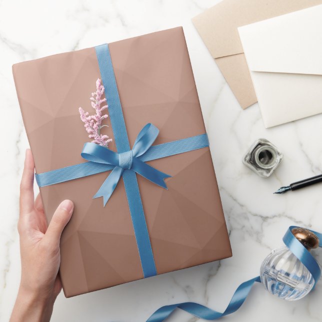 Mocha Brown geometric mesh modern pattern Wrapping Paper (Gifting)