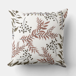 Mocha Brown Leaf/Sparking Brown Pillow