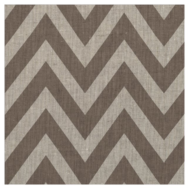 Mocha Brown Modern Chevron Large Scale Fabric (Swatch)
