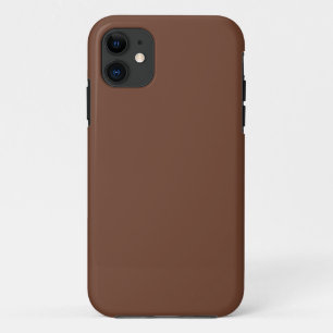 Mocha Brown Solid Colour   Classic   Elegant iPhone 11 Case