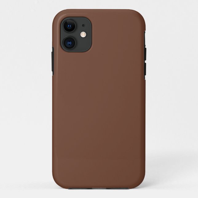 Mocha Brown Solid Colour | Classic | Elegant Case-Mate iPhone Case (Back)