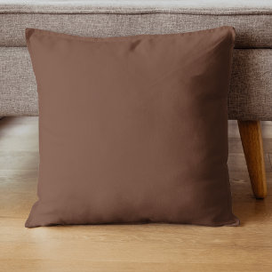 Mocha Brown Solid Colour Classic Elegant Cushion