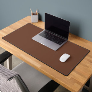 Mocha Brown Solid Colour Classic Elegant Desk Mat