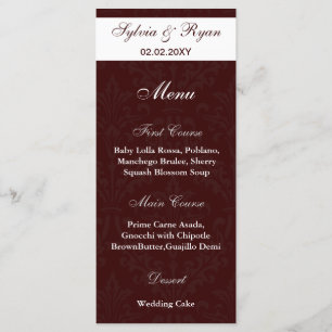 mocha chocolate brown photo Wedding Menus