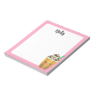 Mocha Coffee Iced Blended Drink Notepad