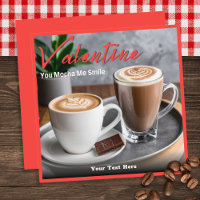 Mocha Coffee Lover Custom Text Valentine's Day