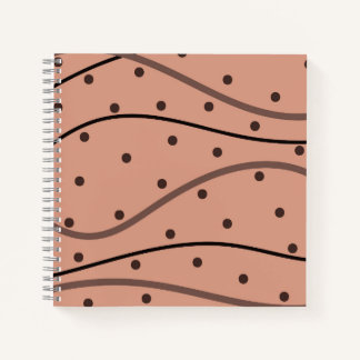 Mocha Dots & Stripes Pattern Journal
