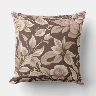 Mocha Floral Garden Cushion