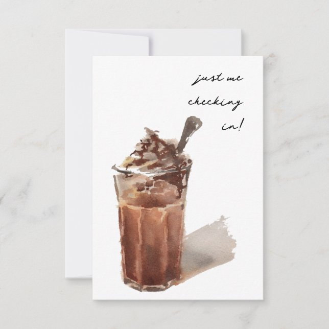 Mocha Frappe watercolor card (Front)