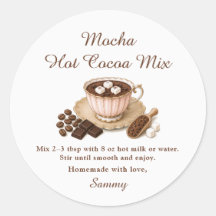 Mocha Hot Cocoa Mix Gift Label