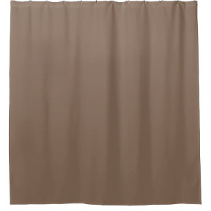 Mocha Latte Brown, Earthy Neutral Solid Colour Shower Curtain