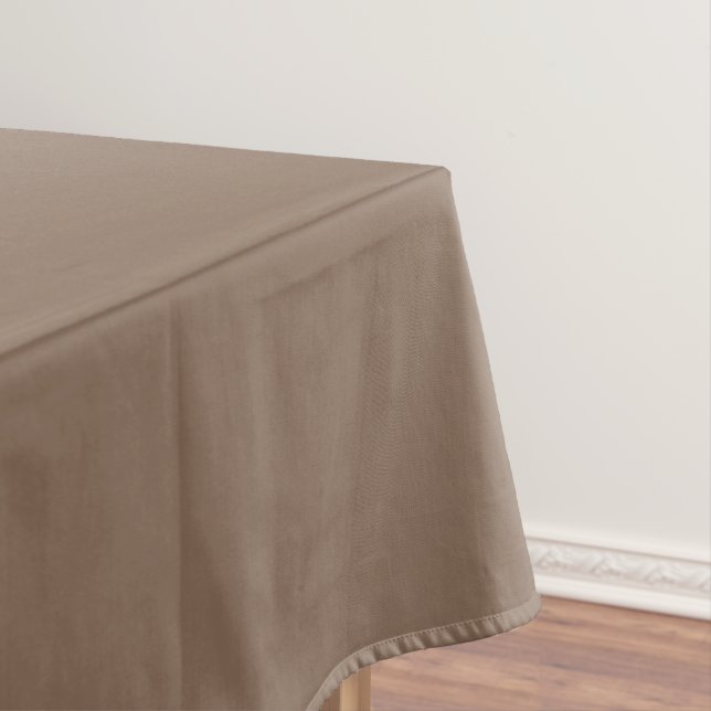 Mocha Latte Brown, Earthy Neutral Solid Colour Tablecloth (In Situ)
