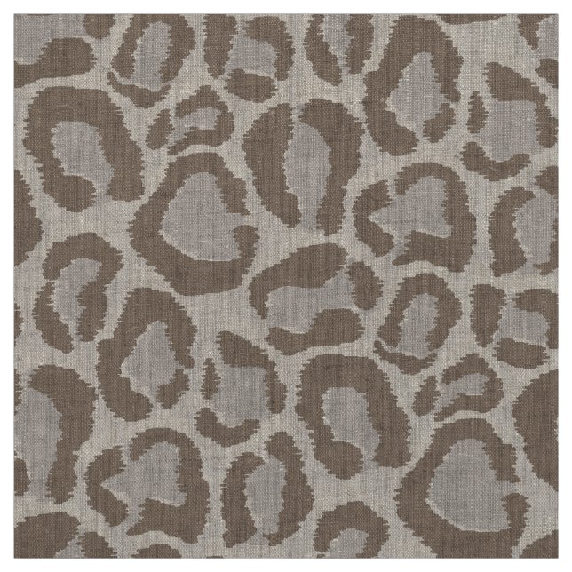 Mocha Leopard Animal Print Large Scale Fabric (Swatch)