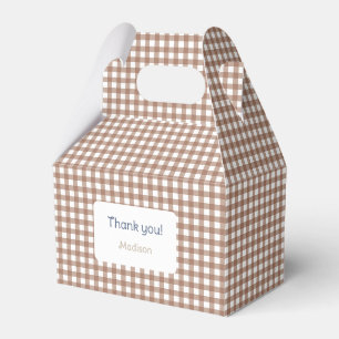 Mocha - Make My Daisy Gingham Favor Box
