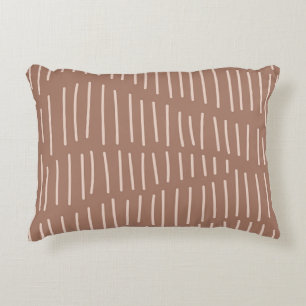 Mocha Mousse Abstract Hand-Drawn Doodle Line (4) Decorative Cushion